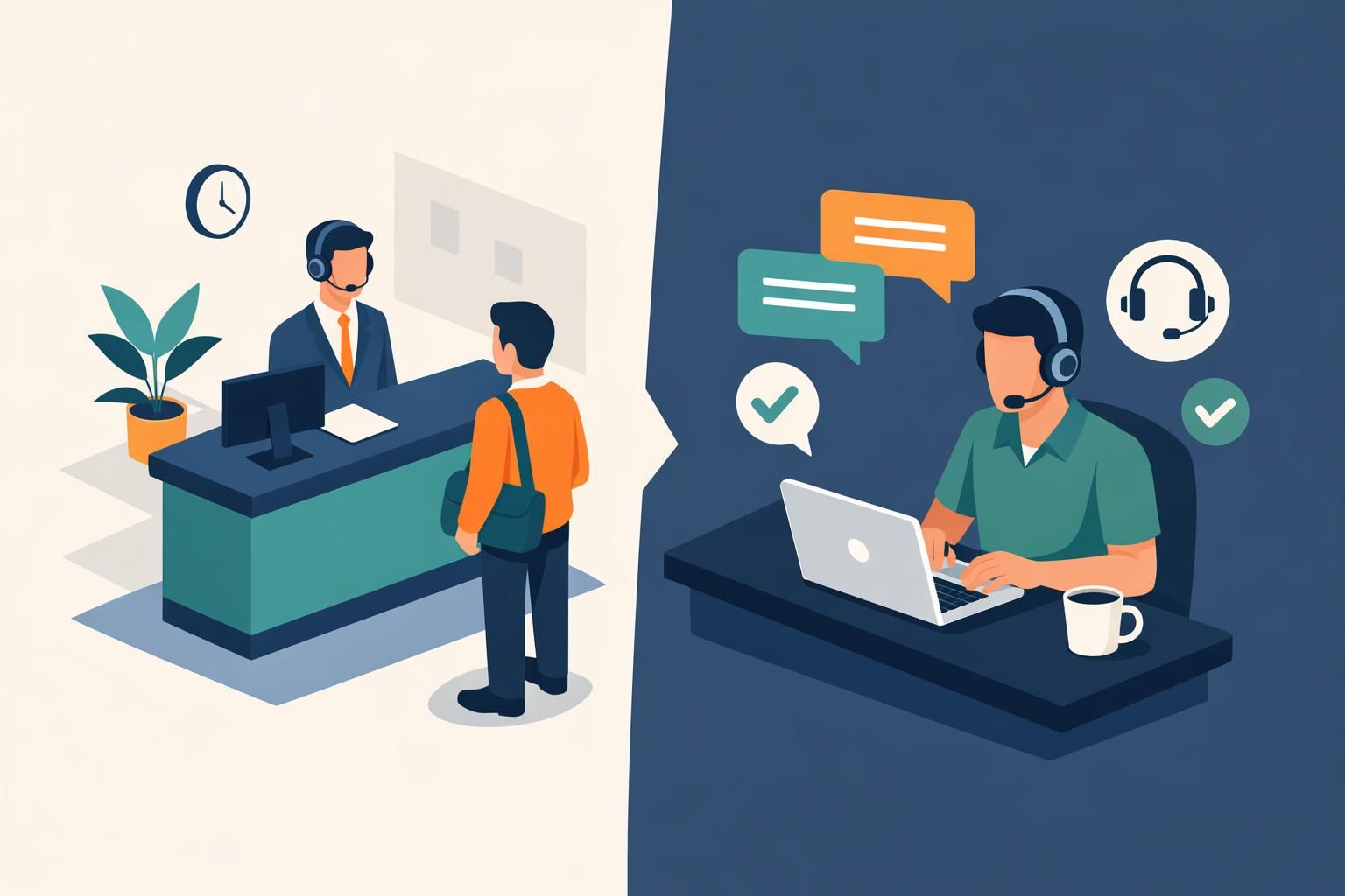 découvrez les différences entre l'accueil physique et téléphonique ainsi que les bonnes pratiques pour optimiser l'expérience client dans chaque contexte.