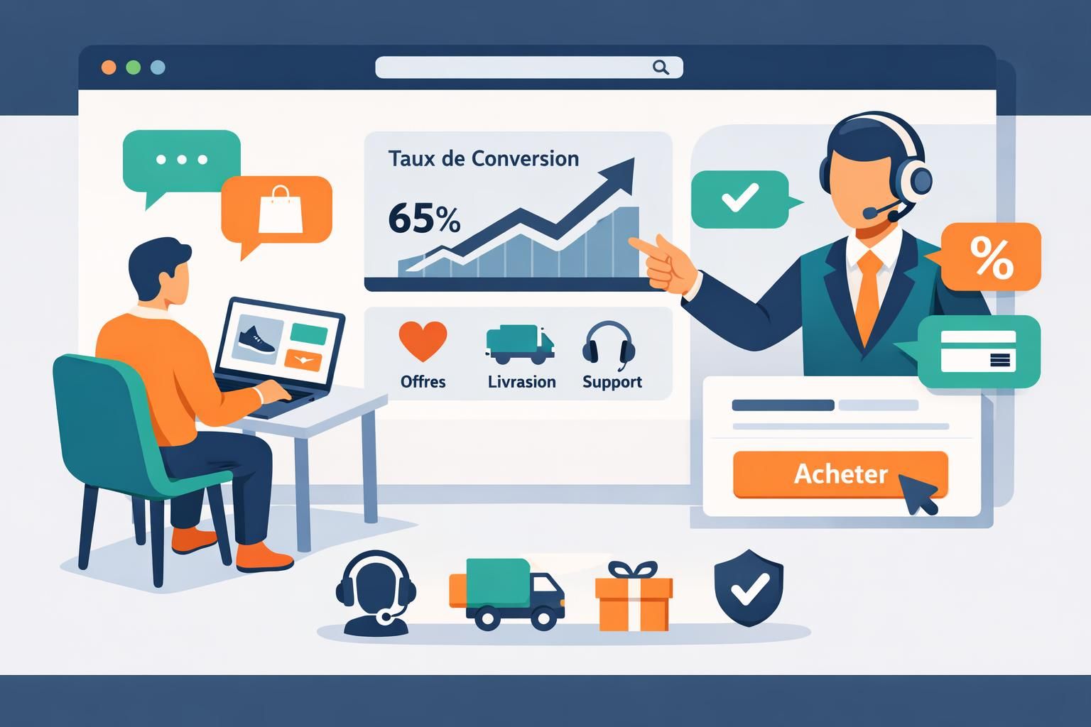 découvrez comment un chatbot e-commerce équipé d'intelligence artificielle peut augmenter vos ventes, améliorer l'expérience client et automatiser le service.
